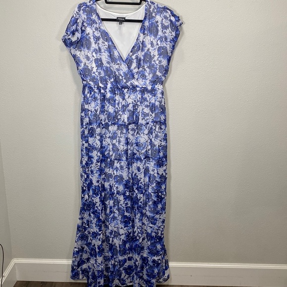 torrid Dresses & Skirts - Torrid blue white shabby chic dress cottage core midi dress
